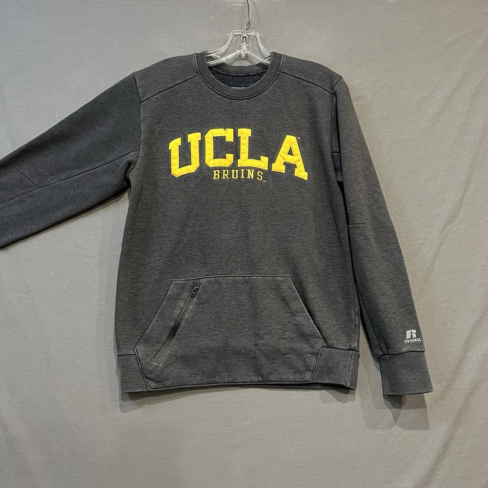 Russell Athletic UCLA Bruins Sweatshirt Mens Small Charcoal Gray Fleece Pullover